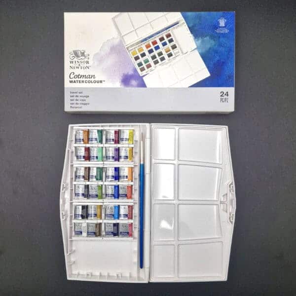 Acuarela Cotman en pasta Winsor & Newton estuche x24 - Image 2