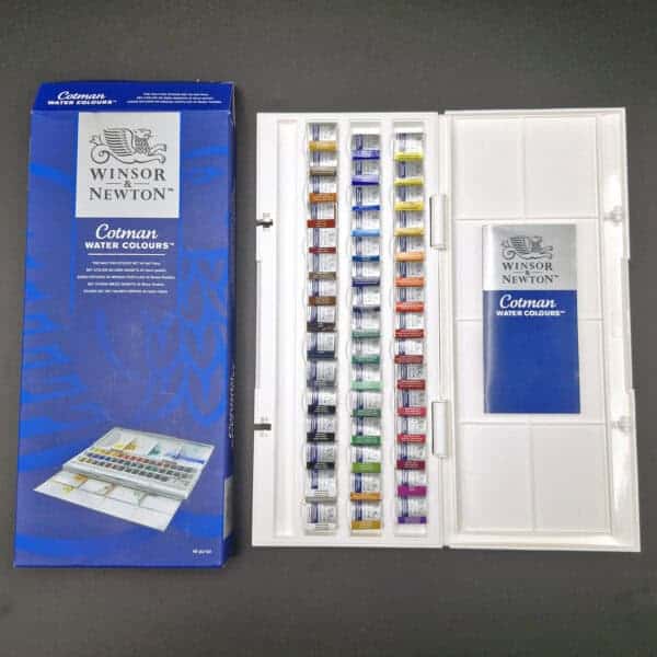 Acuarela Cotman en pasta Winsor & Newton estuche x45 - Image 2