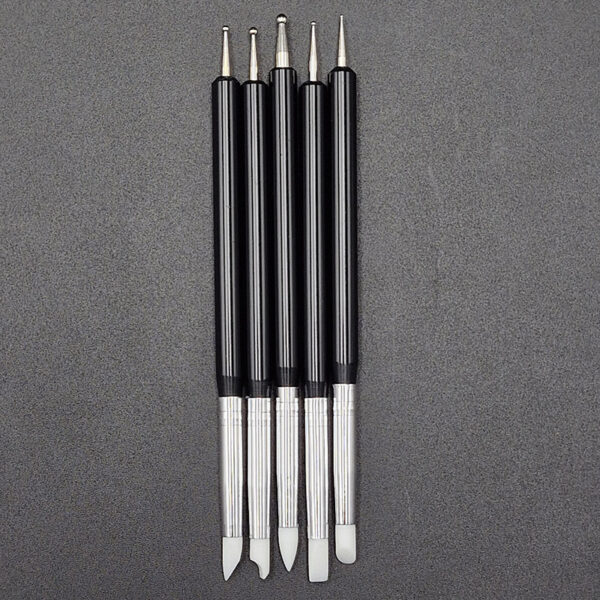 Juego de herramientas punta de goma y repujador x5