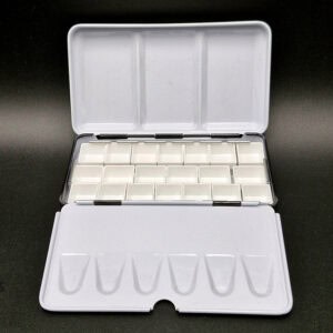 Paleta metalica mediana para acuarelas