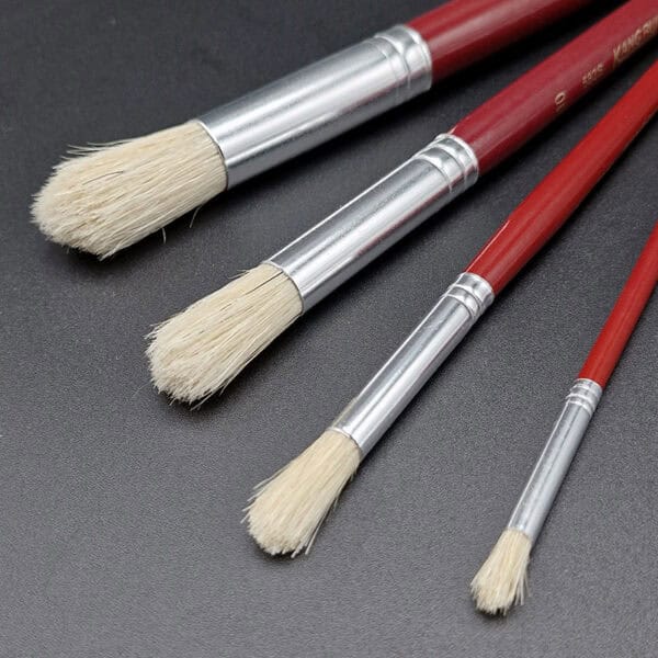 Pincel de cerda redondo corto Kangrui