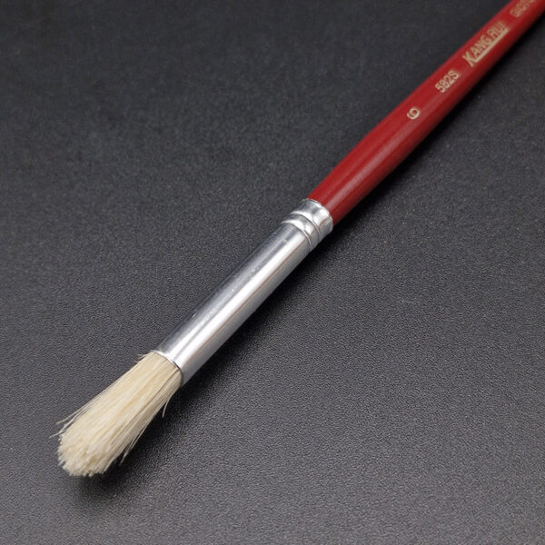 Pincel de cerda redondo corto Kangrui - Image 3