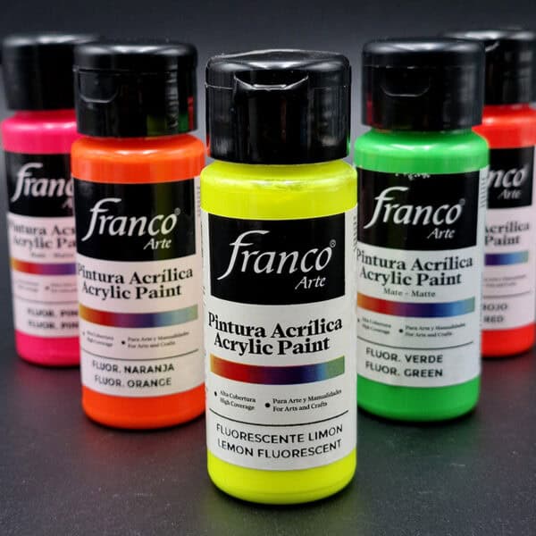 Pintura acrílica Fluorescente Franco Arte 60ml