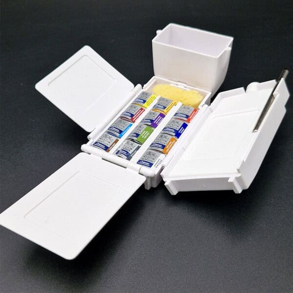 Acuarela Cotman en pasta Winsor & Newton de campo x12