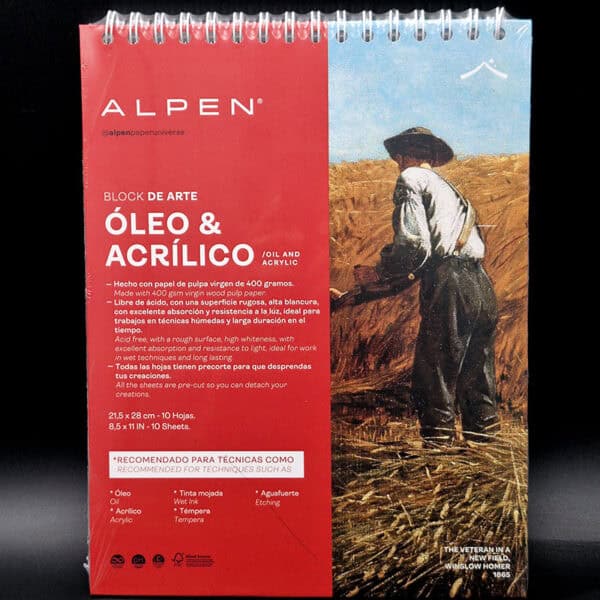Block Alpen para Oleo y Acrilico 450gr