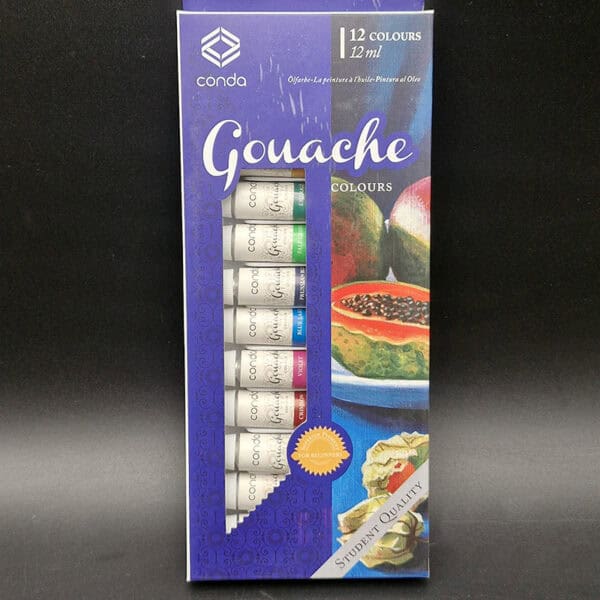 Caja de Tempera Gouache Conda x12