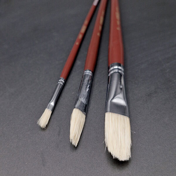 Pinceles de cerda lengua de gato Kangrui x3