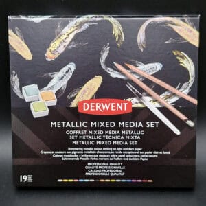 Set metallic mixed media Derwent x19