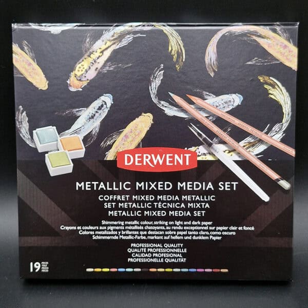 Set metallic mixed media Derwent x19