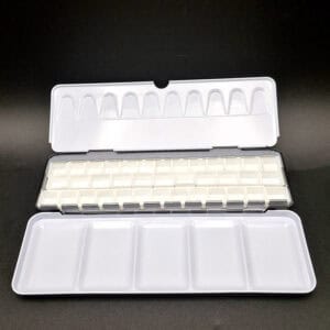 Paleta metalica grande para acuarelas