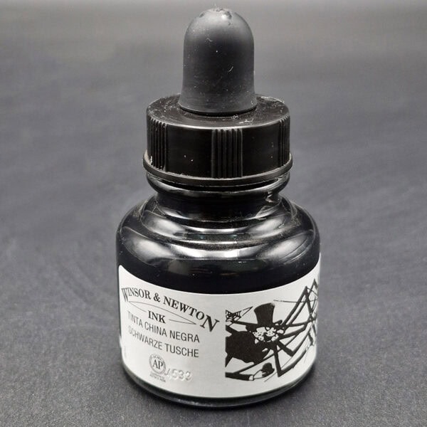 Tinta China negra Winsor & Newton 30ml